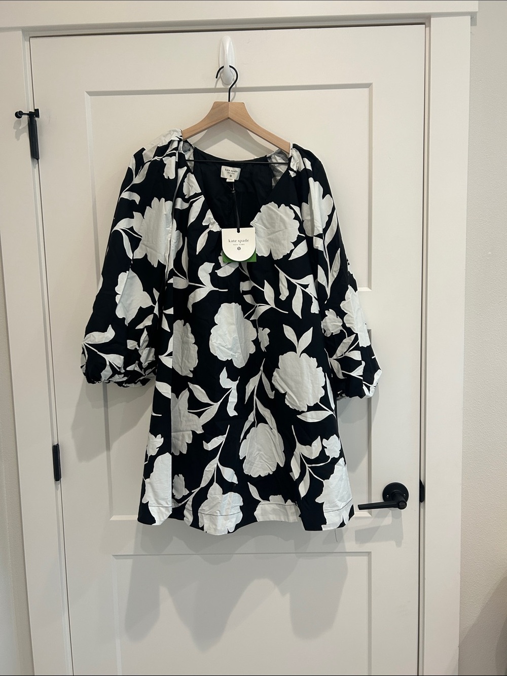 Kate Spade x Target Black White Floral Mini Dress L NWT
